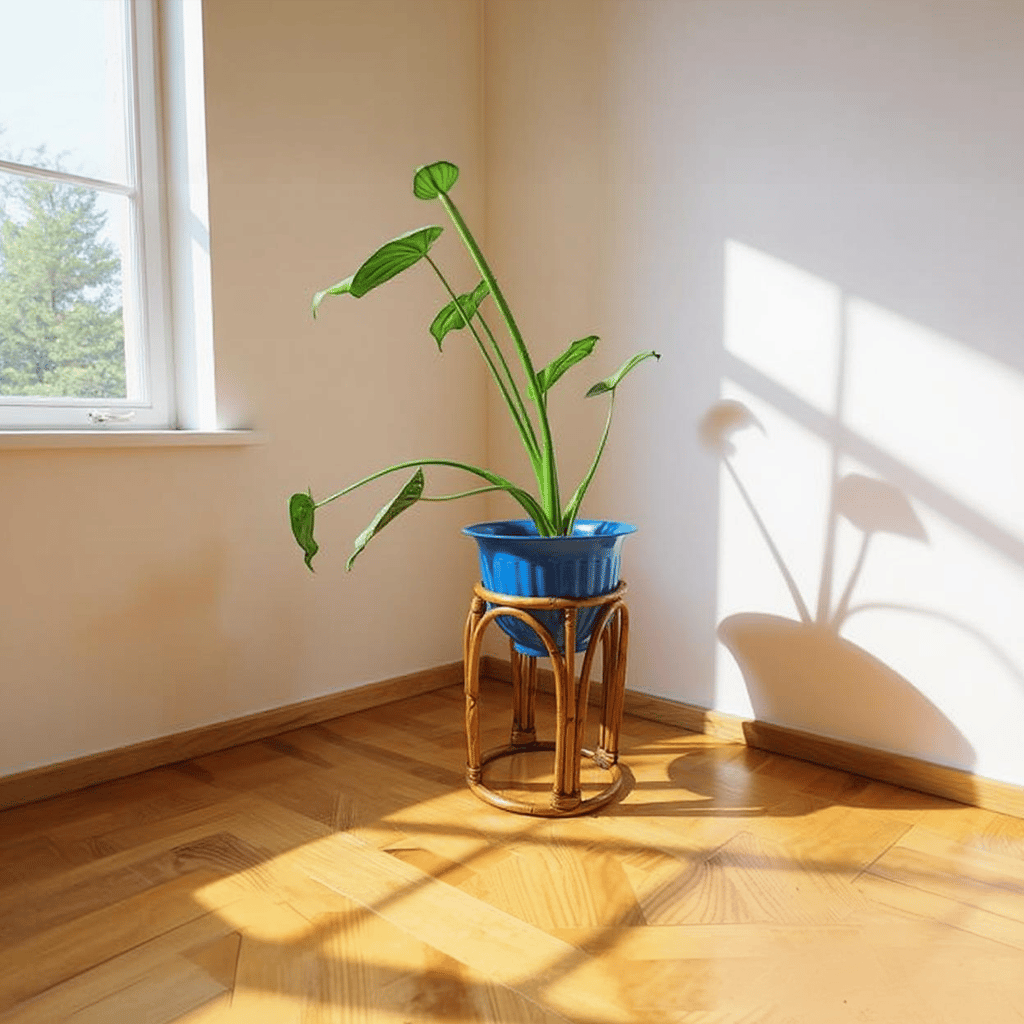 Cane & Bamboo Stand Plant Holder - Flower Vase Plant Stand