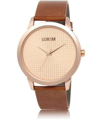 Lorem - Brown Leather Analog Men's Watch