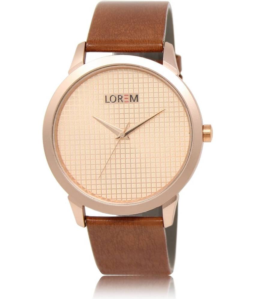 Lorem - Brown Leather Analog Men's Watch