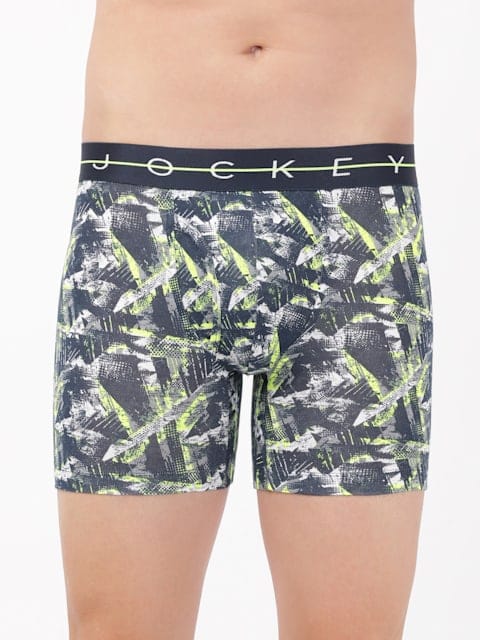 Jockey Men's Super Combed Cotton Elastane Stretch Printed Trunk- Assorted NY03-M / Assorted