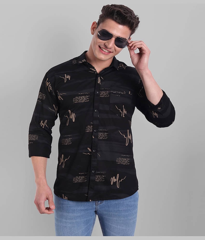 MAJESTIC MAN - Black Cotton Slim Fit Men's Casual Shirt ( Pack of 1 )