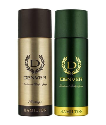Denver Hamilton And Prestige Combo Deodorant Spray  -  For Men (330 Ml)