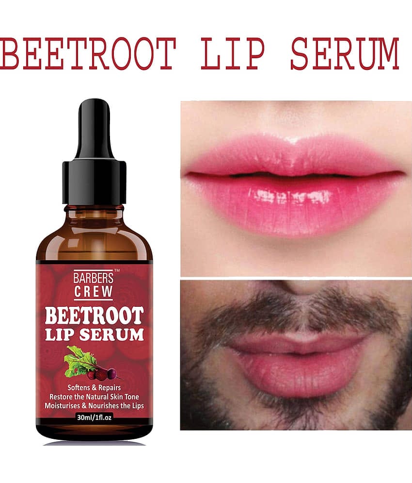 Barbers Crew Beetroot Lip Serum For- For Glossy, Shiny & Soft Lips (Moisturizing & Nourishing) Men & Women Face Serum 30 mL