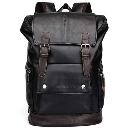 Handcuffs Backpacks Vegan Leather Casual Backpack Multipurpose Travelling Bags Daypacks For Men And Women (Black) Handcuffs Backpacks Vegan Leather Casual Backpack Multipurpose Travelling Bags Daypacks For Men And Women (Black) - Black-1 / Standard