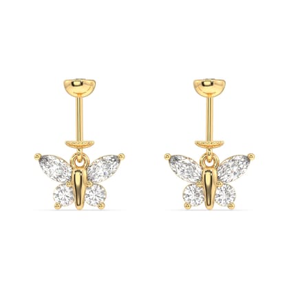 Four marquise butterfly - Helix Hanging - 14k gold plated