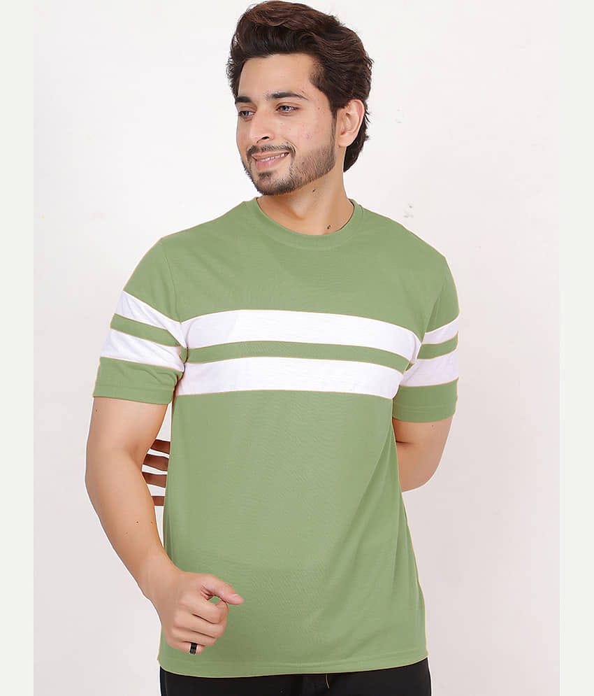 RELANE Pack of 1 Cotton Blend Regular Fit Men's T-Shirt ( Orange )