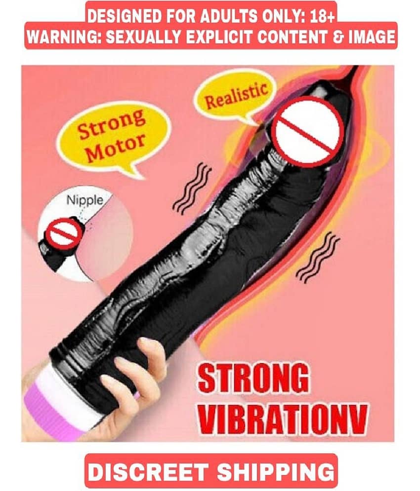 9" Long & Soft Sexy Real Felling Black Colored Vibrating Dildo For Sexy Girls Vagina - By