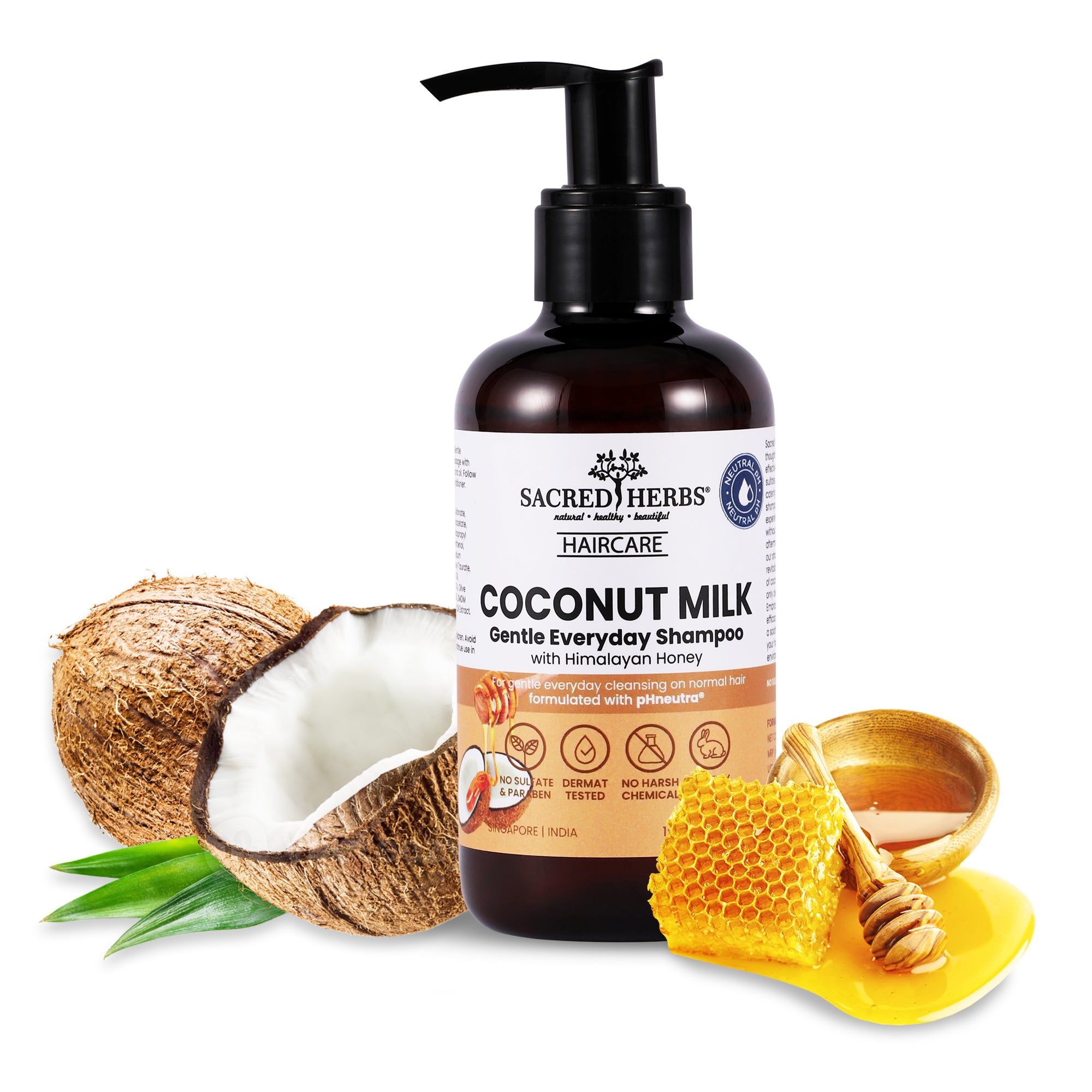 Coconut Milk Gentle Cleansing Shampoo with Himalayan Honey-180 ml