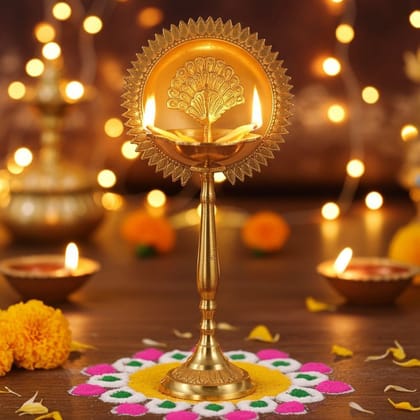 Brass Deepak More Charkar 12 (FMAS656 G)