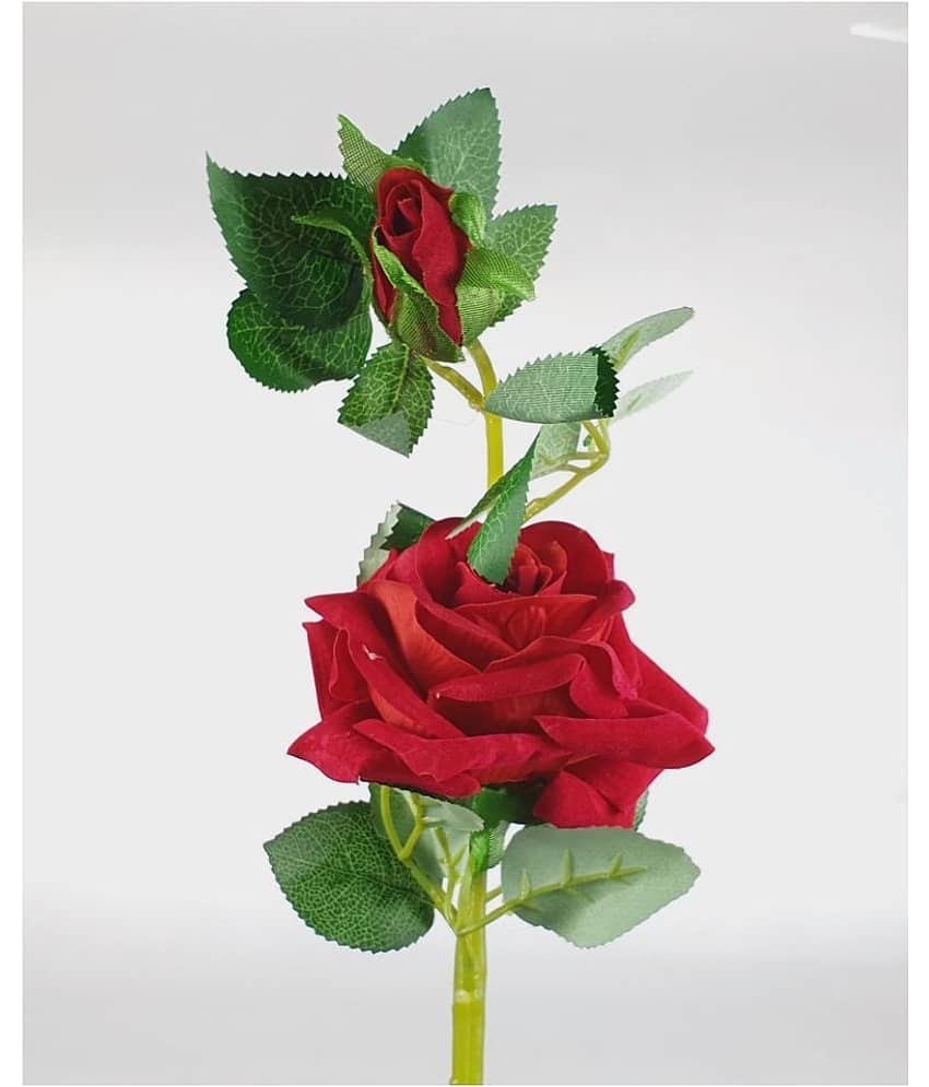 Home Adhya Rose Red Artificial Flowers - Pack of 1