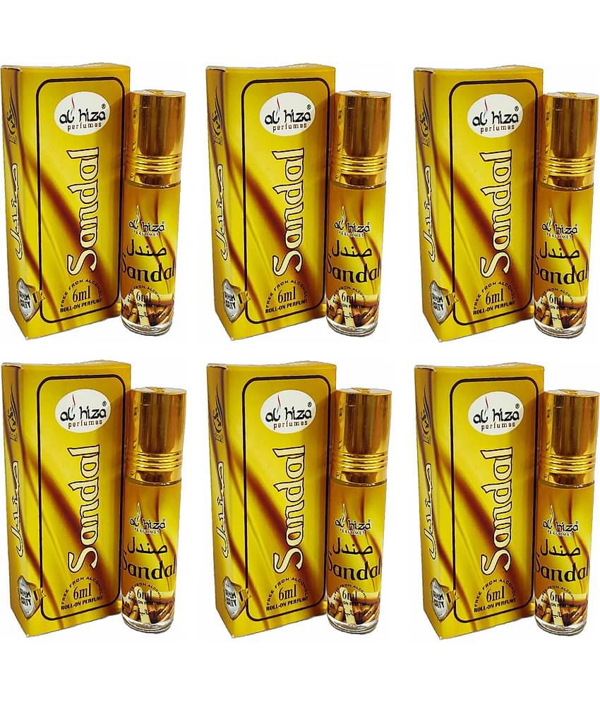Al Hiza Sandalwood Below 50ml Attar ( Pack of 6 )