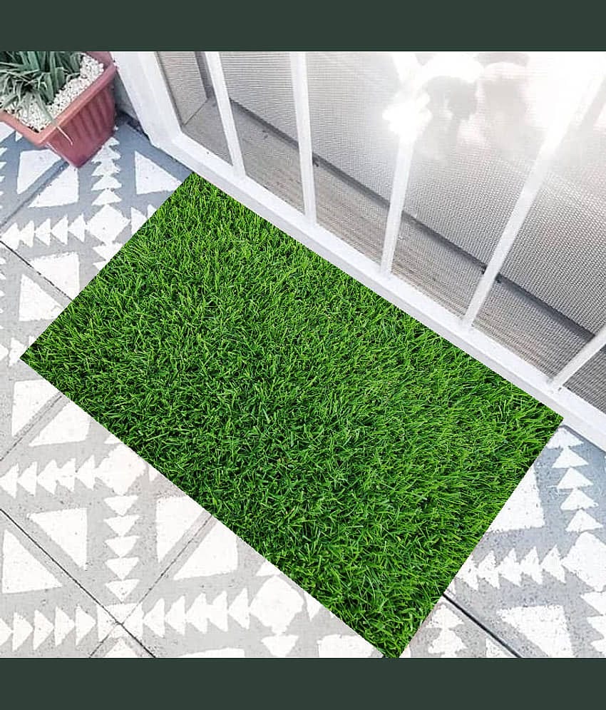 Revexo - Anti-skid Plastic Door Mat ( 40 X 60 cm ) Single - Green