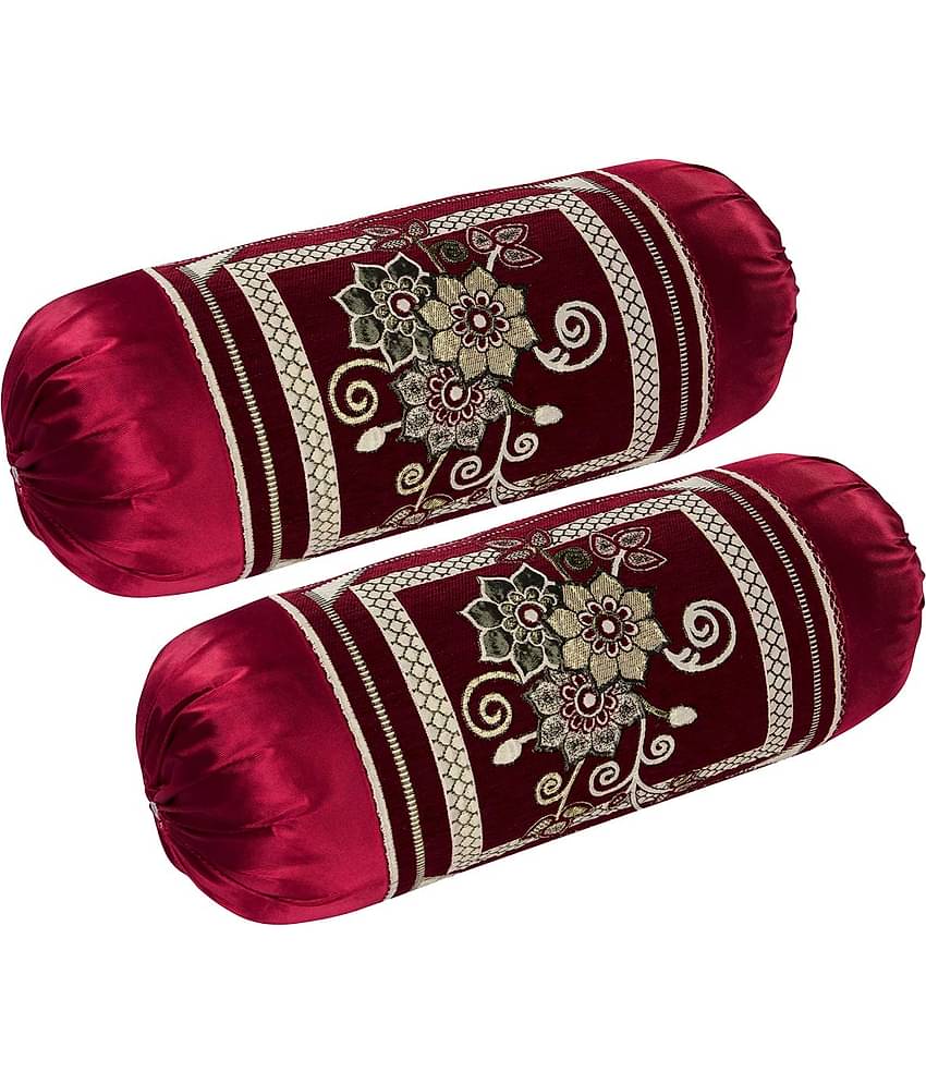 MAHALUXMI COLLECTION Set of 2 Velvet Bolster Covers