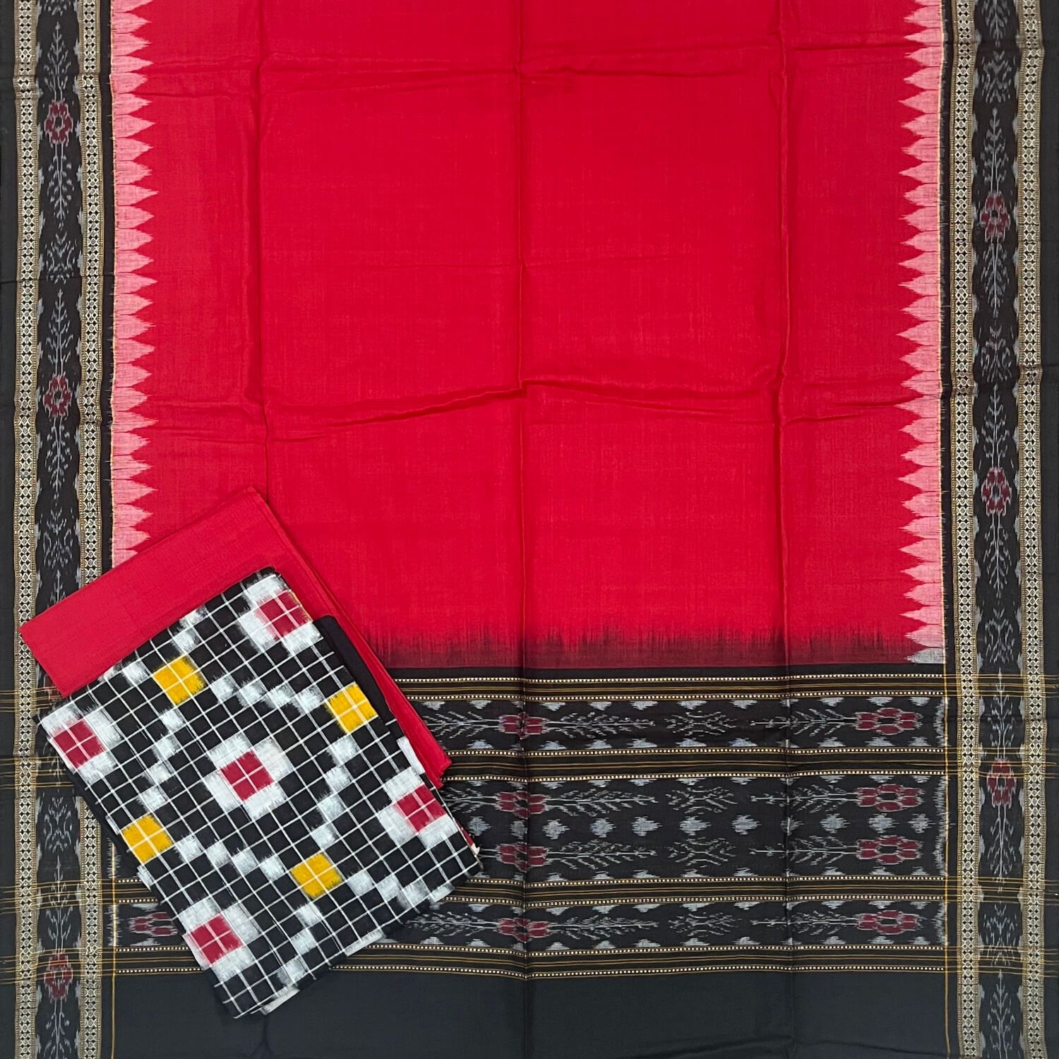 Tribal Motif Sambalpuri Cotton Dress Set