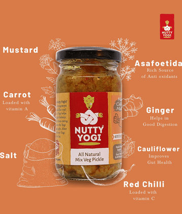 Nutty Yogi All Natural Mix Veg Pickle 200 g
