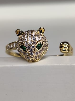 Jaguar Emerald Ring-Adjustable