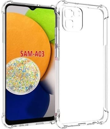 Case Vault Covers - Transparent Silicon Silicon Soft cases Compatible For Samsung Galaxy A03 ( Pack of 1 )