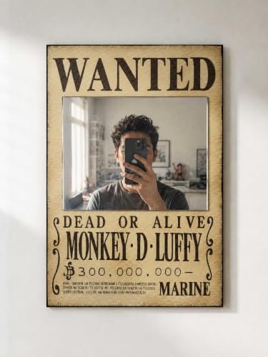 Wall Art With Mirror Hanging Decor for Contemporary Home, Bedroom, Living Room, Office etc., (One_Piece Poster)