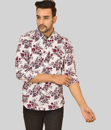QuaClo - White Cotton Blend Regular Fit Men's Casual Shirt ( Pack of 1 )