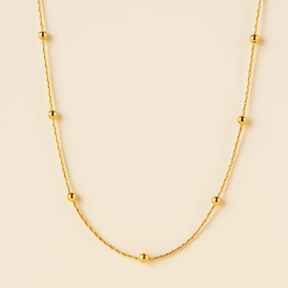 18K Gold Plated Titan Ball Men's Chain