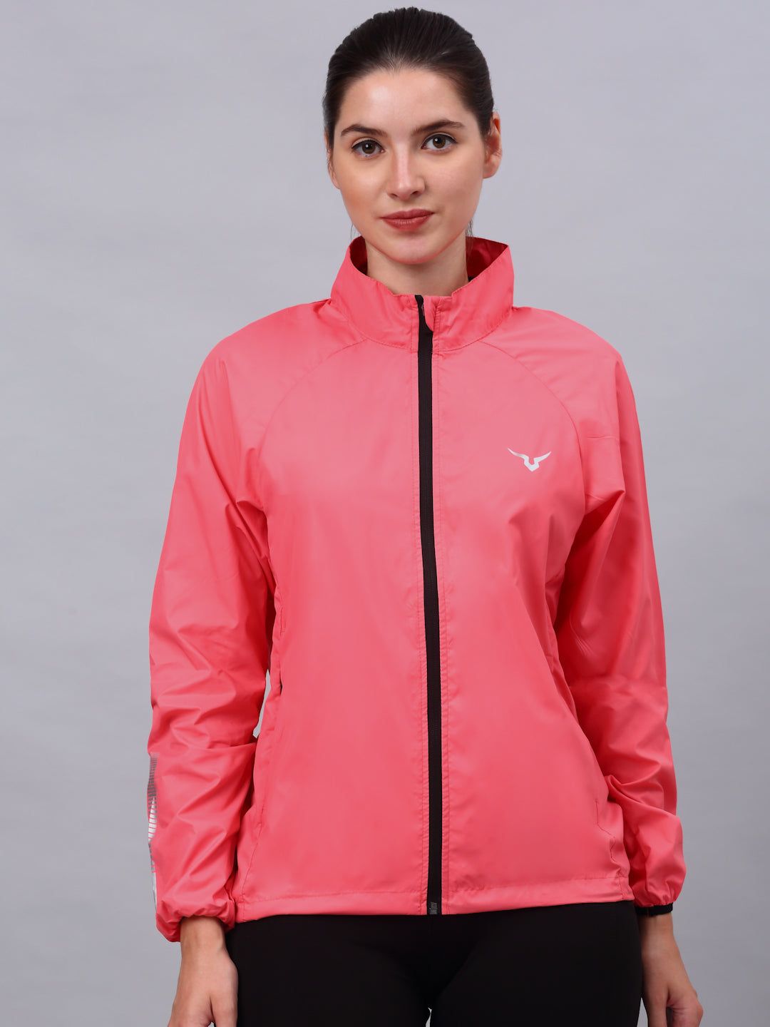 Invincible Women's Wind Runner Outdoor Jacket-Pink / S