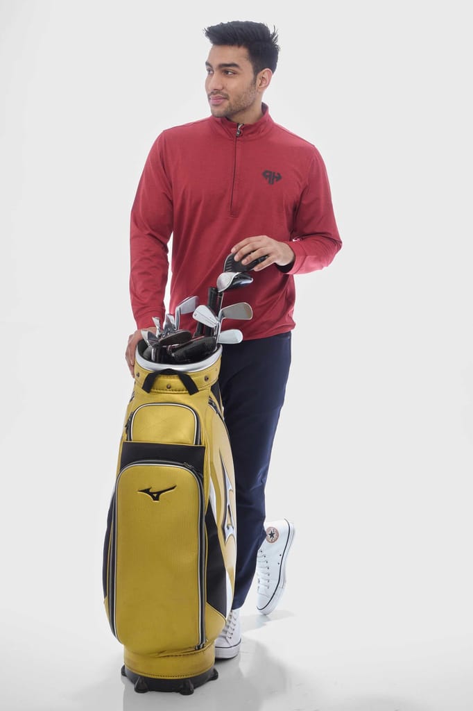 AH Pro Red High Neck Polo Jacket