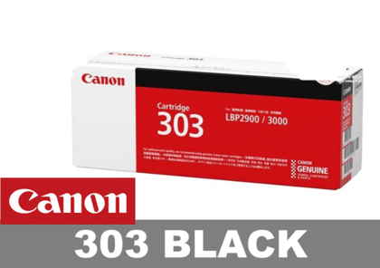 Canon 303 Black Original Toner Cartridge (CRG-303) for Canon LBP2900, LBP2900B Printers