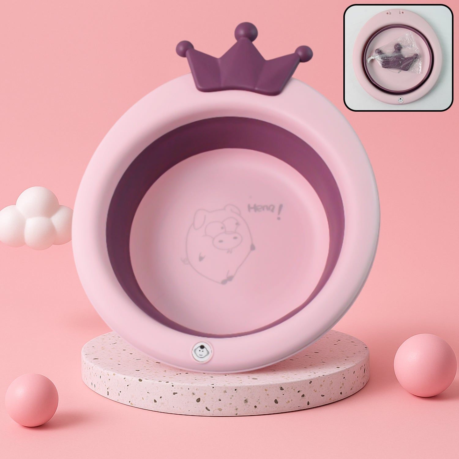 Premium Baby Bathtub with Non-Slip Base_assorted colour