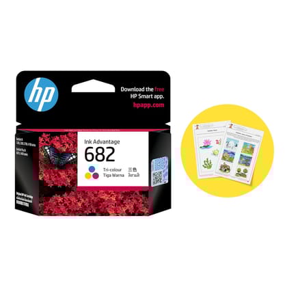 HP 682 Tri-Color Original Ink Advantage Cartridge- 3YM76AA