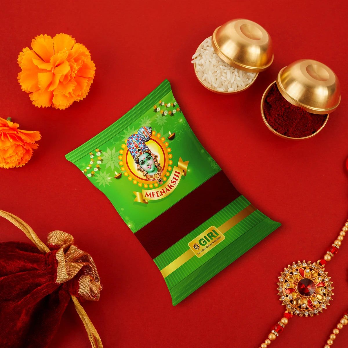Giri Thazhampoo Kumkum | Sindoor | Maroon Colour | Thalampoo Kumkuma for Pooja 50gram