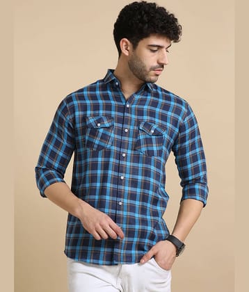 VTEXX Cotton Blend Regular Fit Checks Full Sleeves Men's Casual Shirt - Multi ( Pack of 1 )