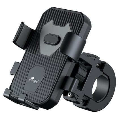 Kratos Mobile Holder for Bike with One-Touch Lock, 360° Rotating Adjustable Phone Mount for Bike Handlebar, Heavy Duty Shockproof Mobile Stand for Motorcycles, Universal Anti-Slip Bike Mobile Holder Kratos Mobile Holder for Bike with One-Touch Lock, 360° Kratos Mobile Holder for Bike with One-Touch Lock, 360° Rotating Adjustable Phone Mount for Bike Handlebar, Heavy Duty Shockproof Mobile Stand for Motorcycles, Universal Anti-Slip Bike Mobile Holder Kratos Mobile Holder for Bike with One-Touch Lock, 360°