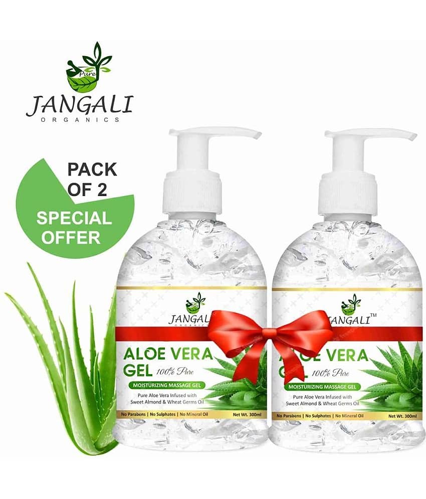 PURE Jangali ORGANICS Aloe Vera Gel For Skin Acne, Scars, Dark spots Face & Hair 600ML