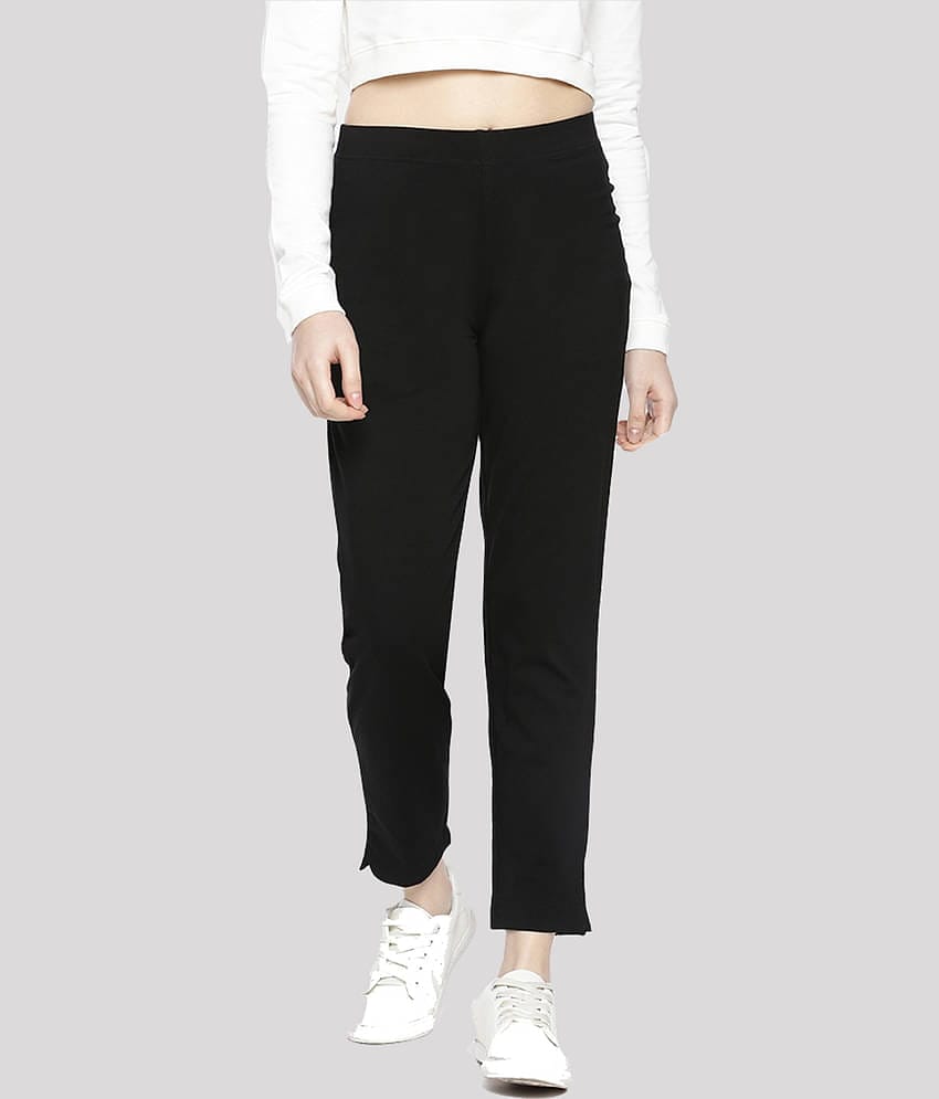 Dollar Missy - Black Cotton Straight Women's Cigarette Pants ( Pack of 1 )