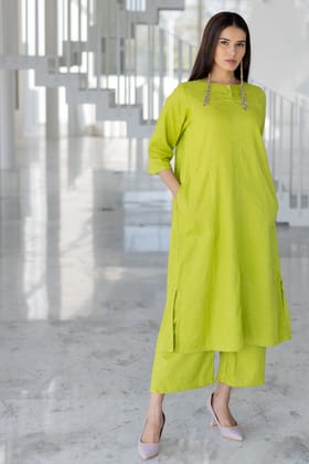 Avocado Green Kurta-S