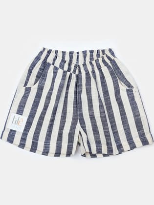 Halemons Unisex Knee Length Casual Stripe Pocket Pants- Blue-3-6 Months