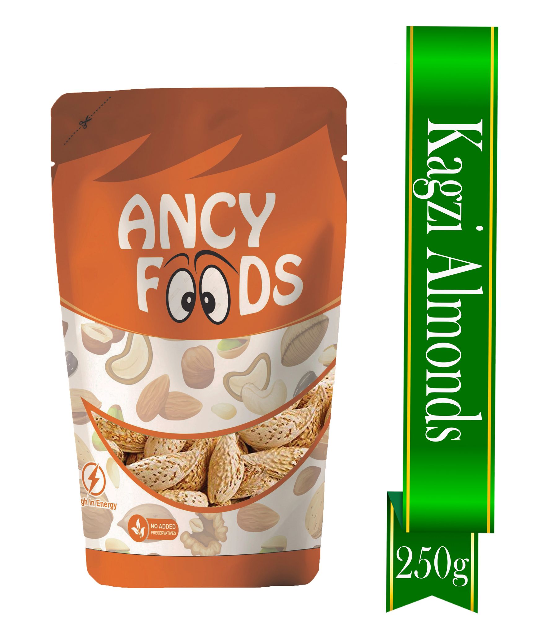 Ancy Kagazi Badam 250 Grams – Thin Shell Almonds | Packed with Protein, Fiber, and Vitamins | Badam with Shell – Easy to Crack, Supports Brain Health and Boosts Energy – Great Snack Option f
