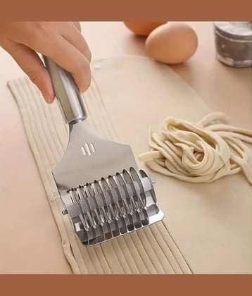 Revernest Silver Stainless Steel 1 Noodle Maker, Spaghetti Cutter, Mathri Cutter (Set of 1)