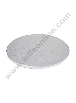 Cake Decor Silver Round Drum Cake Board Cake Base - 10 inch