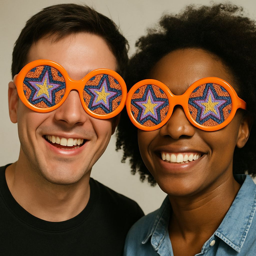 70's Disco Glass Favors - 4 PCs