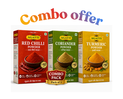 Combo Red Chilli Powder & Turmeric Powder & Coriander Powder 90g(Pack of 3)