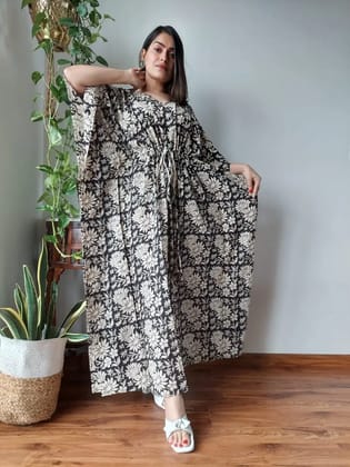 Hand Block printed KAFTAN 100% Pure cotton C