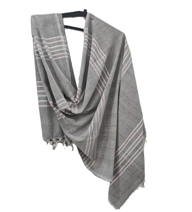 Dhaga Vishwas Ka Handloom Grey Cotton Stole