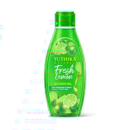 Yuthika Fresh Lemon Body Wash Shower Gel for Women and Men 250ml, Gentle Cleanser for All Skin Types