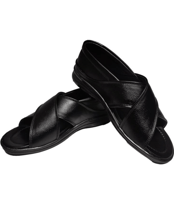 RAGE GAZE - Black Men's Sandals