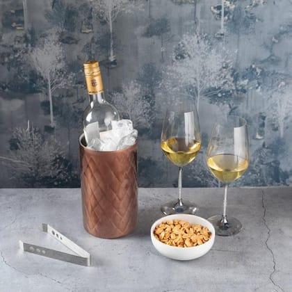 Diamond Cut Bottle Chiller-Rose Gold