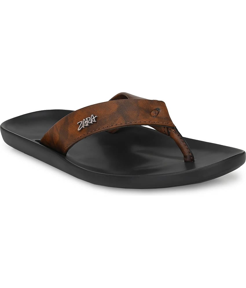 Leeport Brown Flip Flops