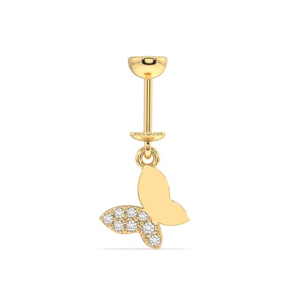 Slanting butterfly - Helix Hanging - 14k gold plated-Screw attachment