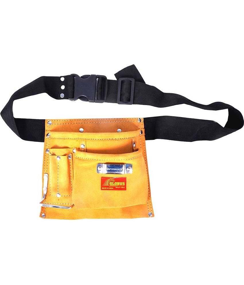 Globus Carpenter Tool Kit Leather Apron 5 Pocket With Fixed Hammer Holder