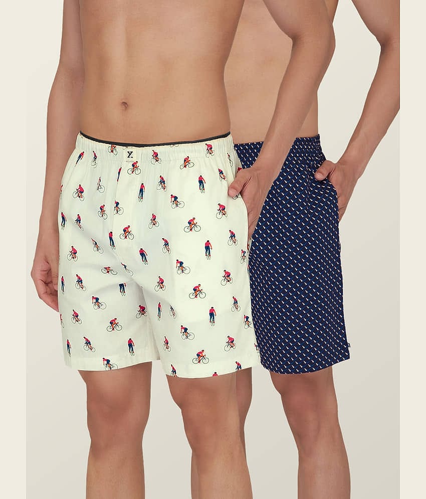 XYXX Pack of 2 Cotton Blend Boxers For Men's ( Cream )